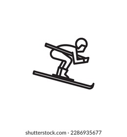 ski sport icon design template