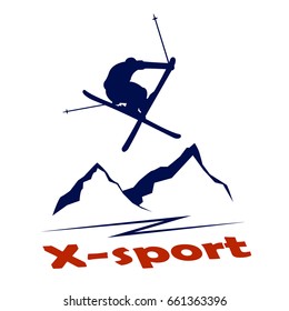 Ski sport logo