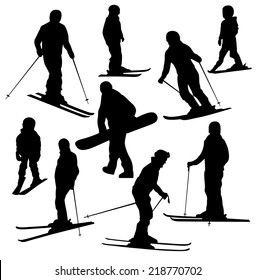 Ski sport silhouette