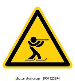 Ski Sports Area Symbol Sign, Vector Illustration, Isolate On White Background Label. EPS10