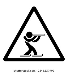 Ski Sports Area Symbol Sign, Vector Illustration, Isolate On White Background Label. EPS10