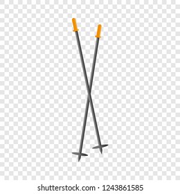 Ski sticks icon. Cartoon of ski sticks vector icon for web design  