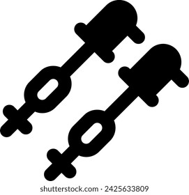 ski sticks icon vector illustration asset element