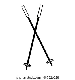 ski sticks winter sport accessory elements