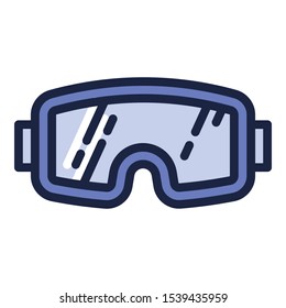 Ski Sunglasses Mask Icon. Outline Ski Sunglasses Mask Vector Icon For Web Design Isolated On White Background