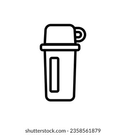 Ski Thermos Outline Icon Vector Illustration