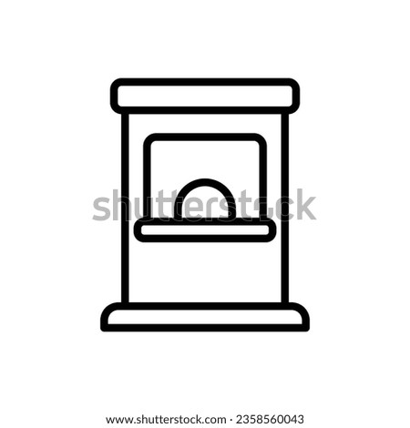 Ski Ticket Box Outline Icon Vector illustration