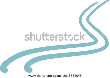 Ski traces on snow vector illustration