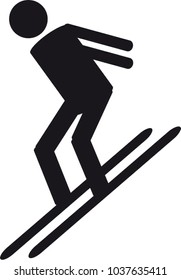 ski vector drawing pictogram