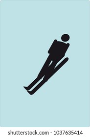 ski vector drawing pictogram