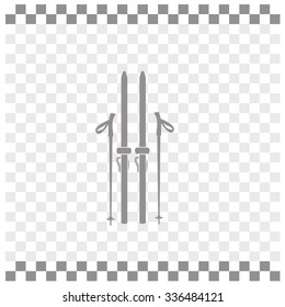 Ski vector icon