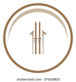 Ski vector icon