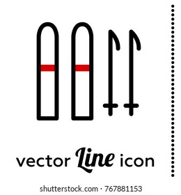 ski vector icon