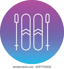 Ski vector icon. Can be used for printing, mobile and web applications.