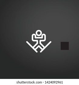 Ski vector icon. Ski concept stroke symbol design. Thin graphic elements vector illustration, outline pattern for your web site design, logo, UI. EPS 10.