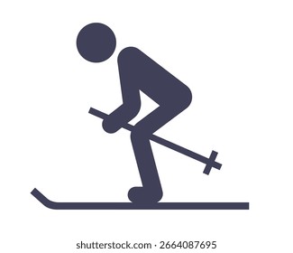 Vector de esquí icono. Ilustración vectorial