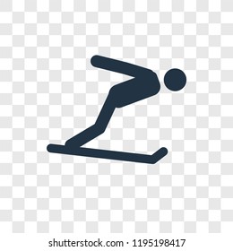Ski vector icon isolated on transparent background, Ski transparency logo concept