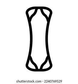 Diseño de iconos de la línea del vector de esquí