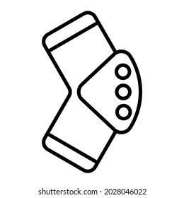 SkVektorgrafik-Outline-Symbol einzeln auf weißem Hintergrund
