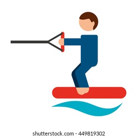ski water isolated icon design, vector illustration  graphic 