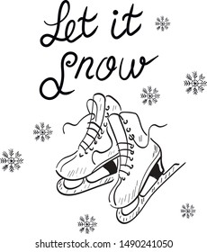 ski winter vector illustration . Concept for prit , web design, cards, logo. label