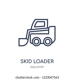 skid loader icon. skid loader linear symbol design from Industry collection. Simple outline element vector illustration on white background