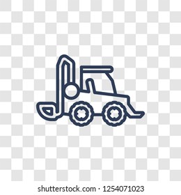 Skid Loader Icon. Trendy Linear Skid Loader Logo Concept On Transparent Background From Industry Collection