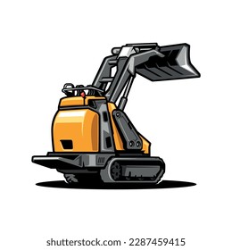 imagen vectorial de la maquina cargadora de piel