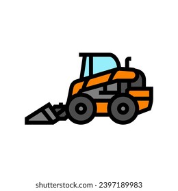 skid steer construction vehicle color icon vector. skid steer construction vehicle sign. isolated symbol illustration