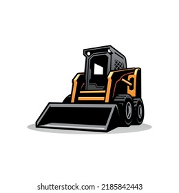 skid steer heavy equipment illustration	