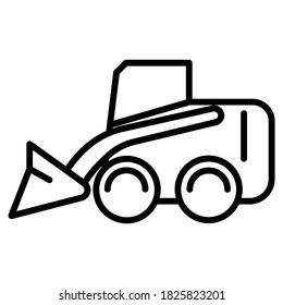 Icono del controlador de la piel. Vector aislado de equipo de construcción. 
Vehículos pesados. Ilustración del icono de contorno sobre fondo blanco. 
Uso perfecto para iconos, web, patrones, diseños, etc.