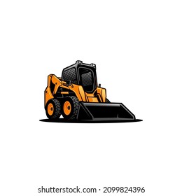 skid steer illustration isolated vector	