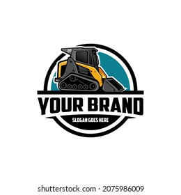 Skid Steer Loader - Construction Equipment Logo Vector Isolated