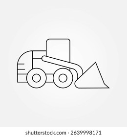 skid steer loader icon symbol illustration vector eps10 logo template