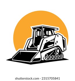 skid steer loader icon vector