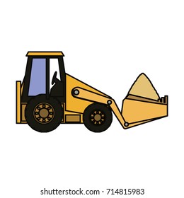 skid steer loader vector illustration
