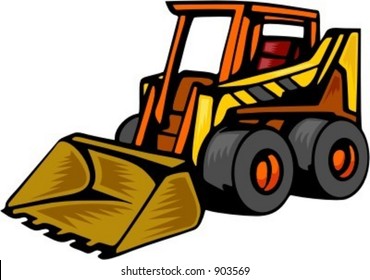 Skid Steer loader.Vector illustration