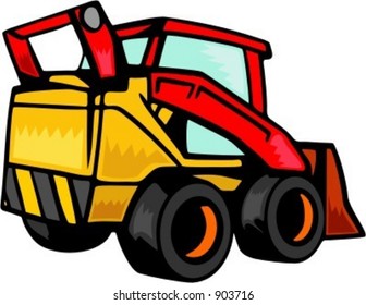 Skid Steer loader.Vector illustration