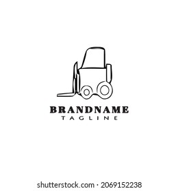 skid steer logo cartoon icon design template black modern isolated vector illustration