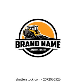 skid steer logo illustration isolated vector