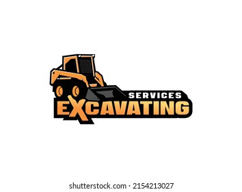 Skid Steer Logo Vector Construction Company Stock Vector (Royalty Free ...