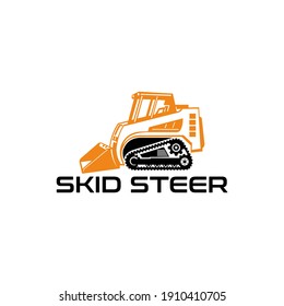 skid steer model excavator logo design nuances tough, strong and fast
