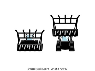 Skid Steer Mulcher Design Illustration vector eps format , suitable for your design needs, logo, illustration, animation, etc.