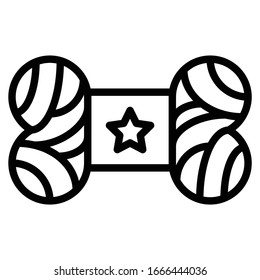 Skien Yarn Concept, Knitted Thread on white background, Tailor and Sewing Symbol Vector Icon design