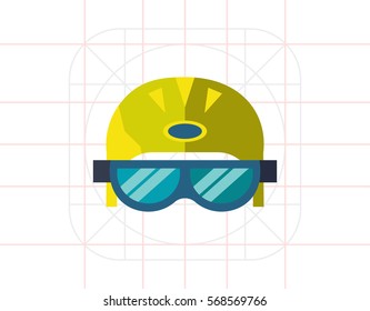 Skier Helmet Icon