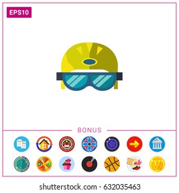 Skier Helmet Icon