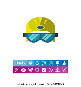 Skier Helmet Icon