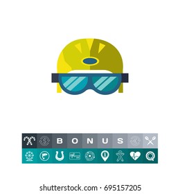 Skier Helmet Icon