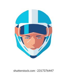 A skier helmet vector illustration