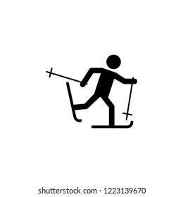 Skier icon. Element of winter tourism. Premium quality graphic design icon. Signs and symbols collection icon for websites, web design, mobile app on white background